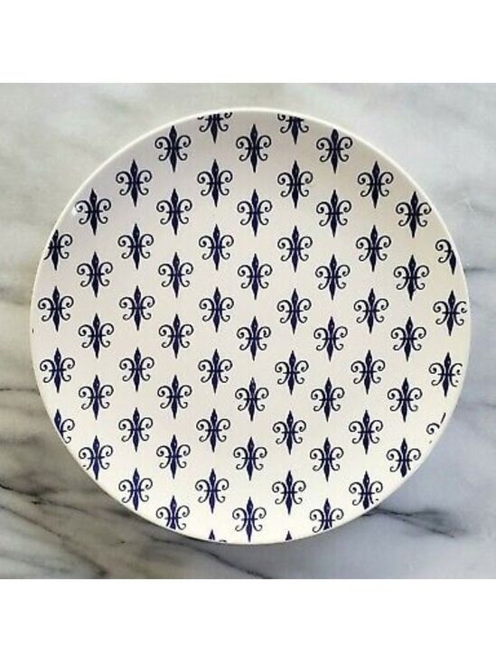 Sur La Table Other - Sur La Table fleur de lis salad plate